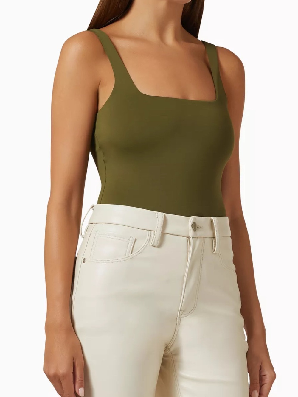 GOOD AMERICAN
Modern Tank Bodysuit in Scuba Fabric-Brand New With Tags